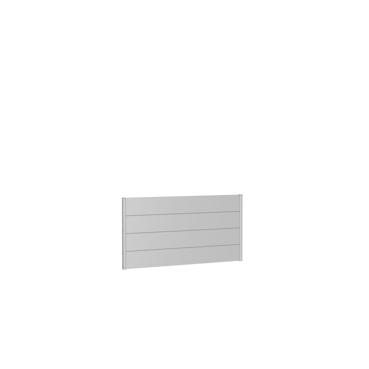 Biohort Wandpaneel für Sichtschutz ohne Acrylglas 180x90 silber-metallic