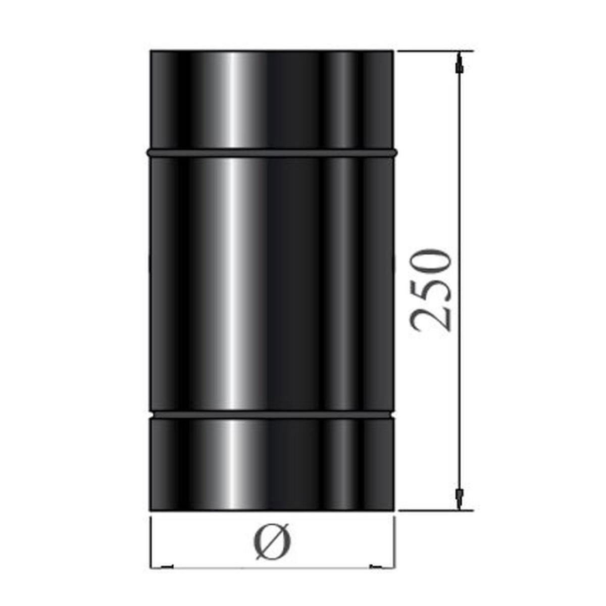 MyFireTool  Rauchrohr 250 mm Ø 120 mm blau 0,6 mm