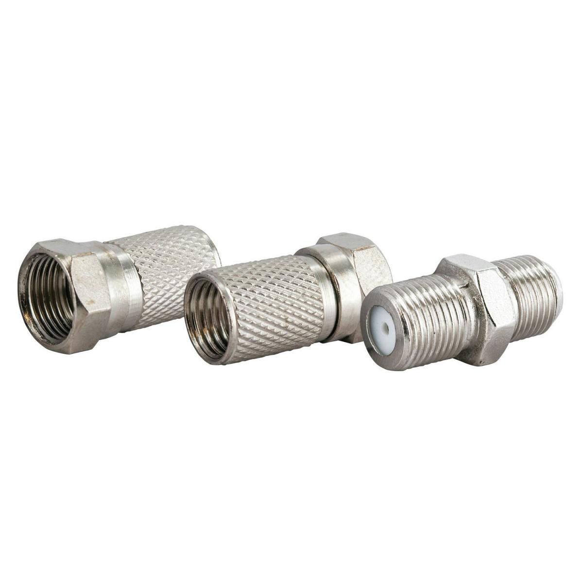 Schwaiger F-Verbinder-Set 6,8-7 mm silber