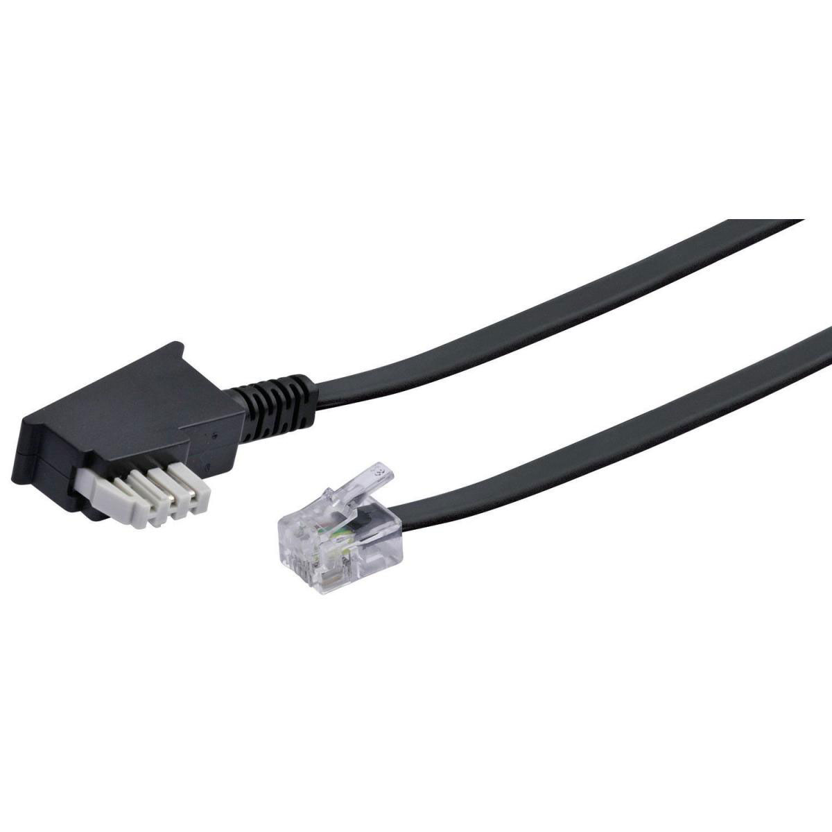 Schwaiger Telefonkabel 10 m schwarz Bild 2