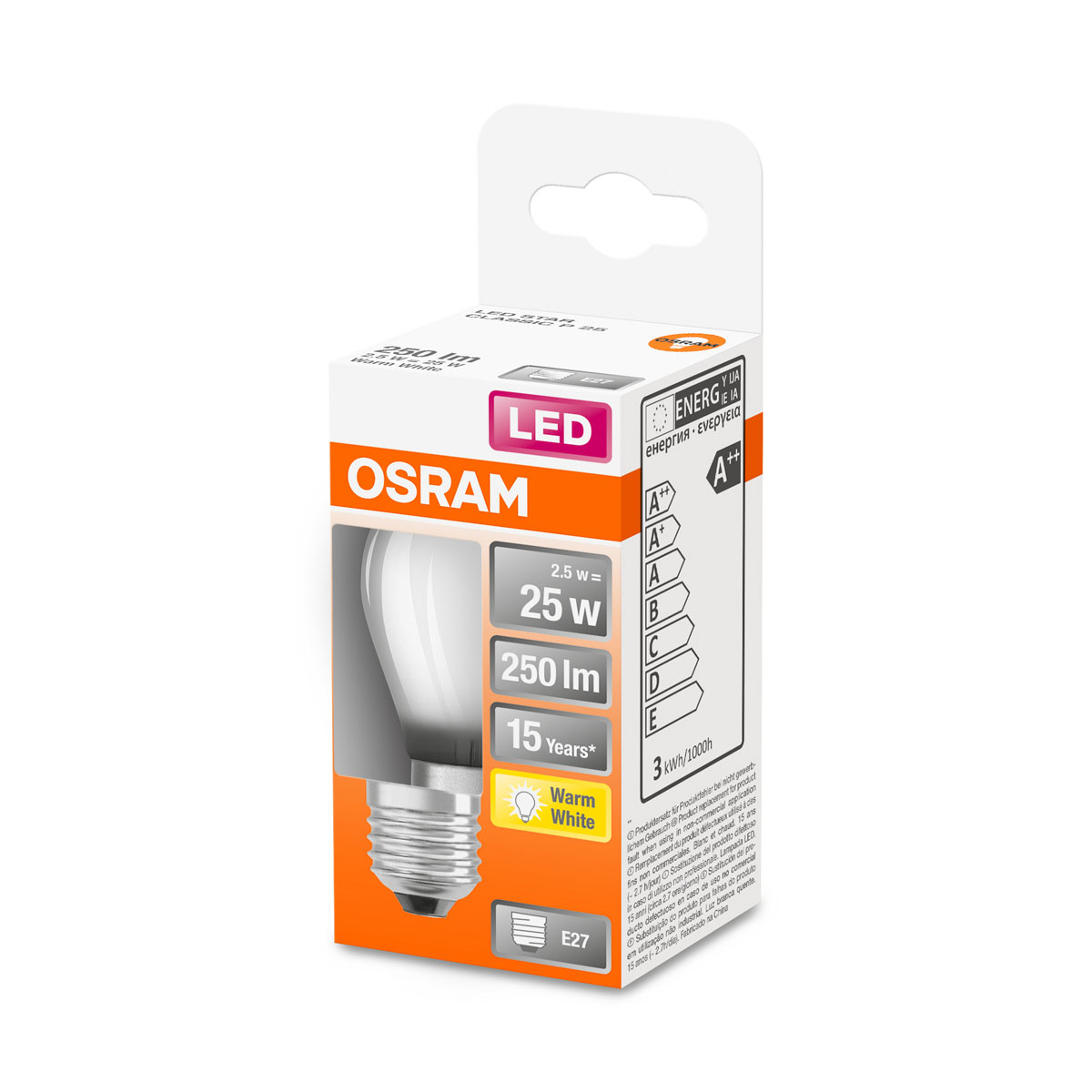 Osram LED-Leuchtmittel Tropfenform E27 25W matt Bild 2