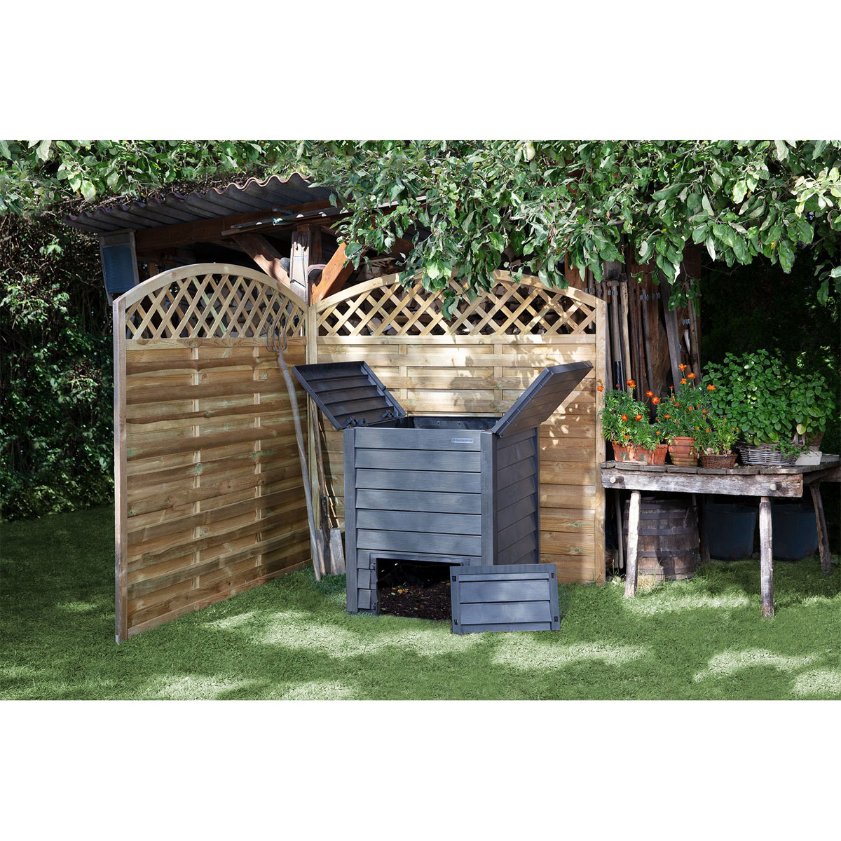 Garantia Komposter Thermo Wood 400 L anthrazit-braun Bild 6