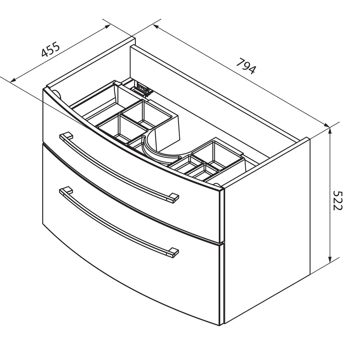 Fackelmann  Waschtisch-Set B.Style 832 x 543 x 478 mm Nature Oak Bild 9