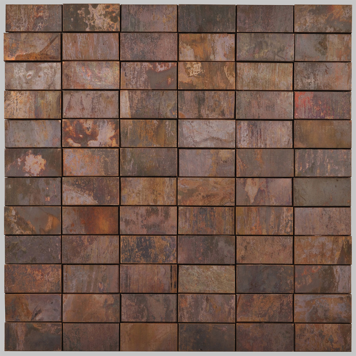 Metallmosaik Kupfer 3D 30 x 30 cm