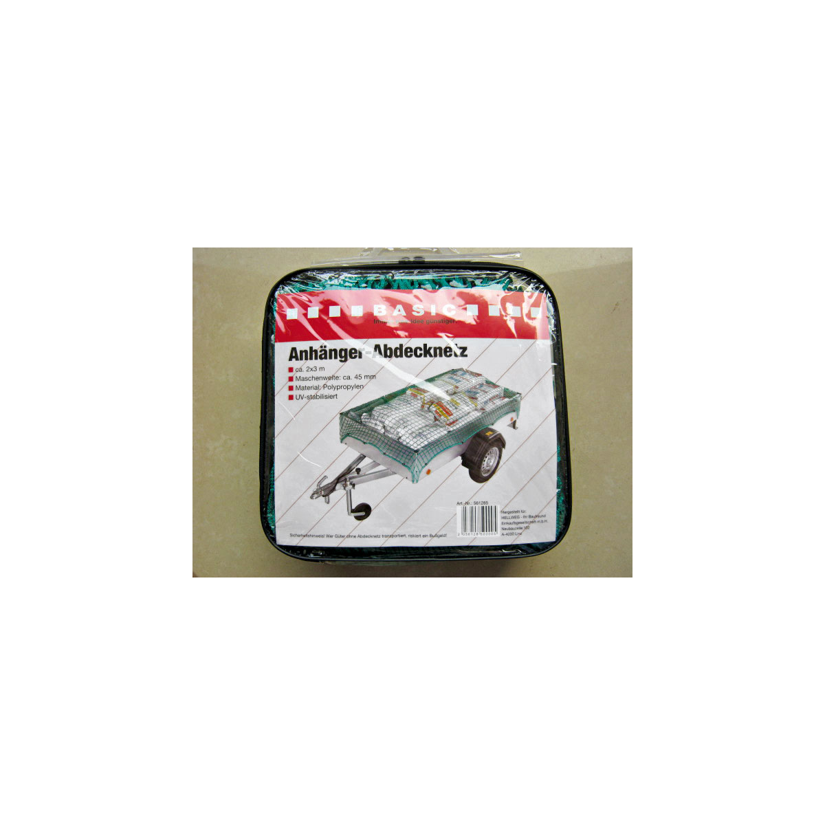 Basic Anhänger-Abdecknetz 3 x 2 m