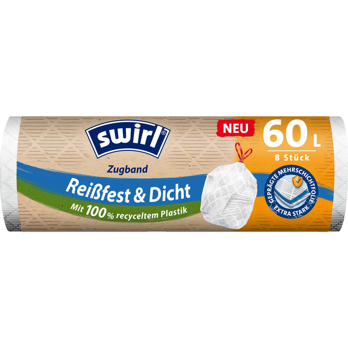 Swirl Zugband- Müllbeutel 60 L