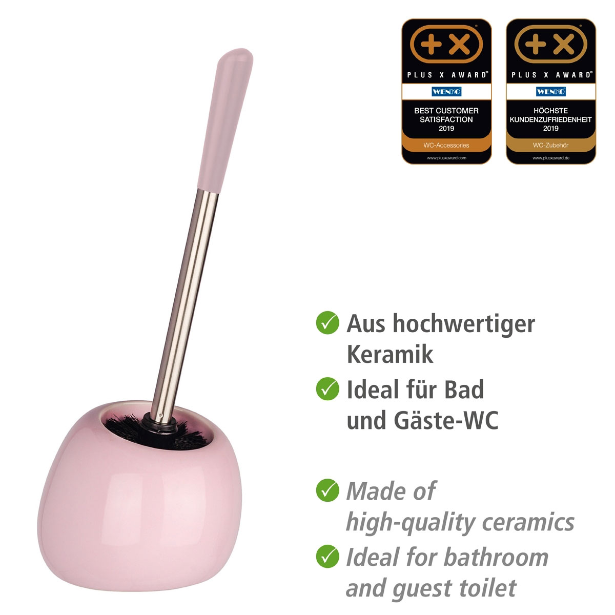 Wenko WC-Garnitur Polaris Pastel Rose Bild 3