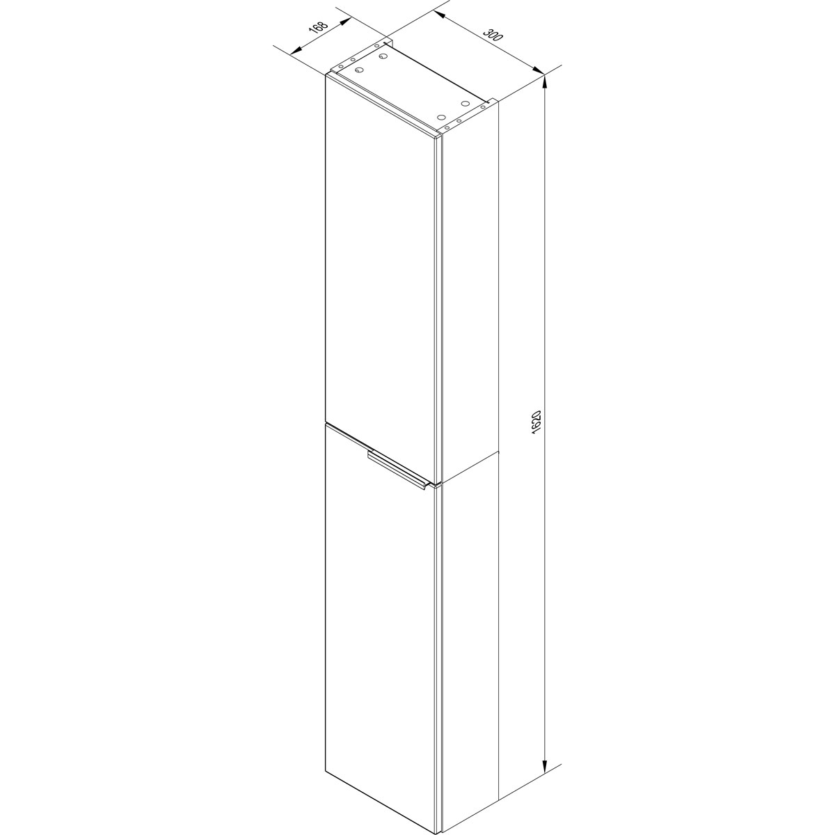 Fackelmann  Hochschrank slim LUNA 300 x 1620 x 168 mm anthrazit Bild 6