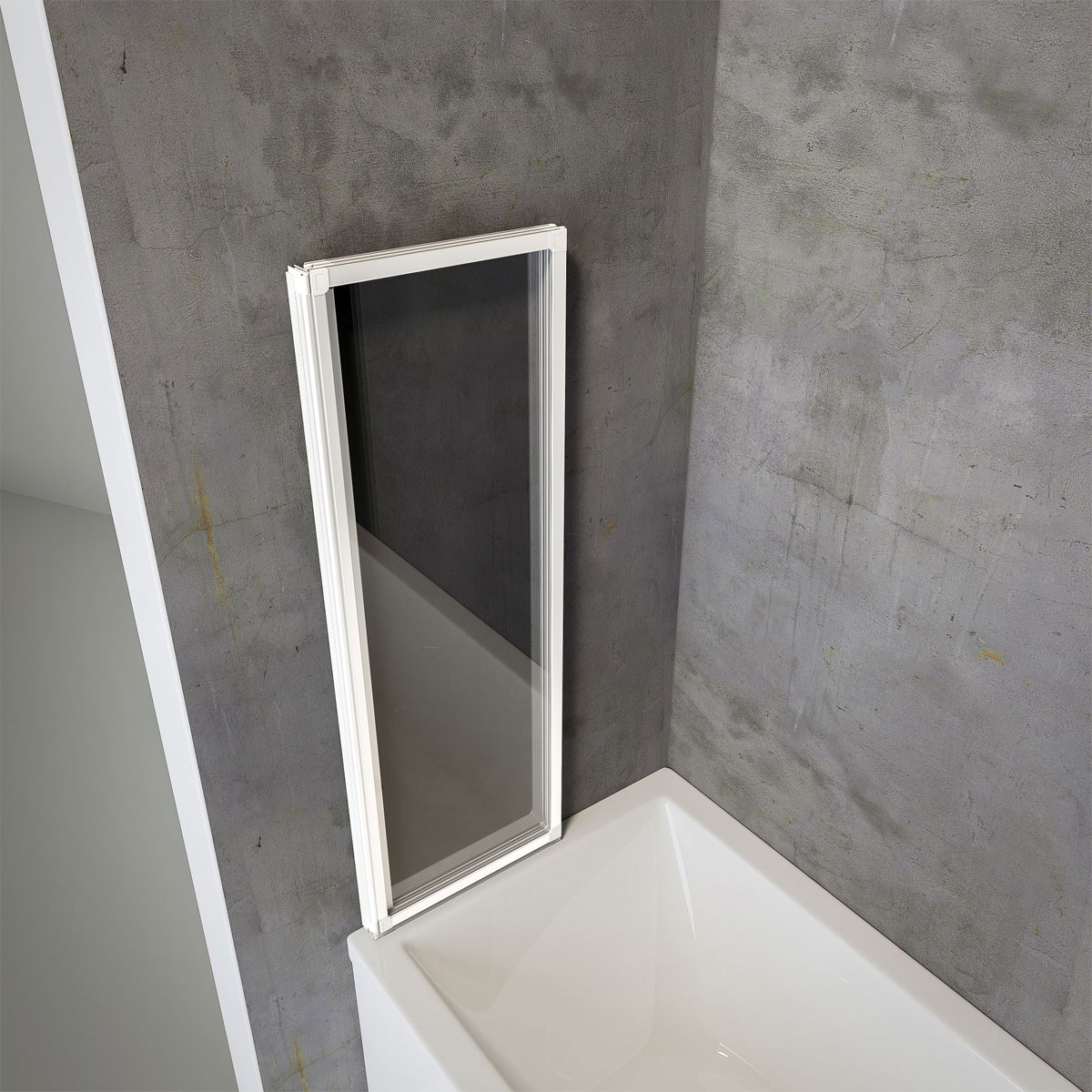 Schulte Badewannenfaltwand 3-teilig Komfort Echtglas alpinweiß Bild 2