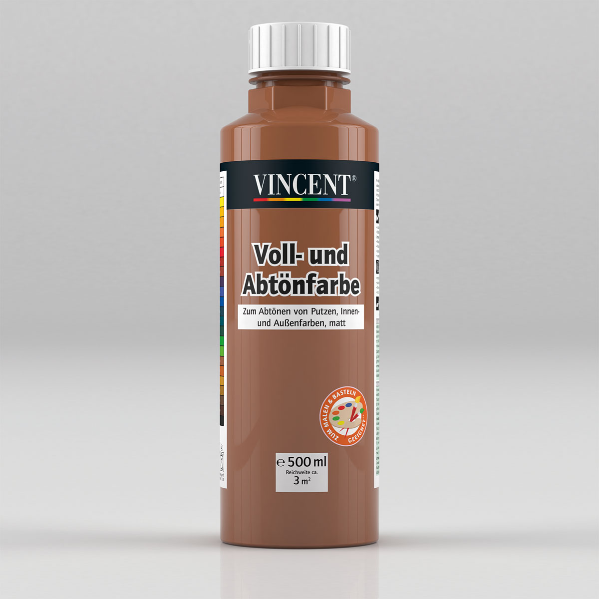 Vincent Voll- und Abtönfarbe kupferbraun 0,5 L