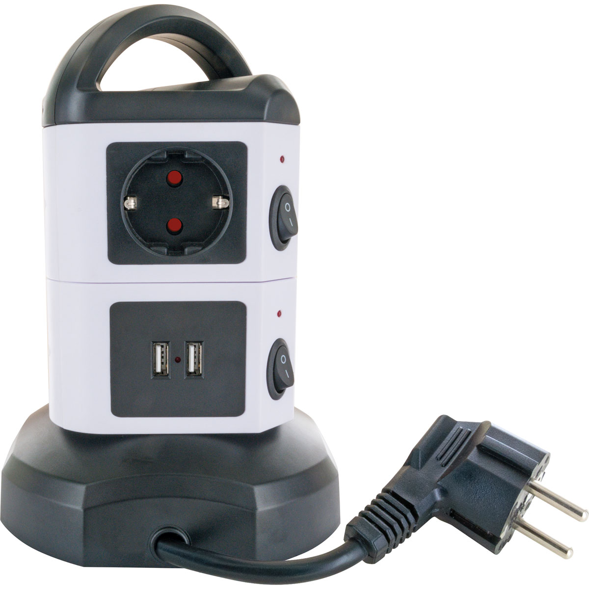 Schwaiger  Steckdosentower 7-fach mit 2-fach USB Bild 3
