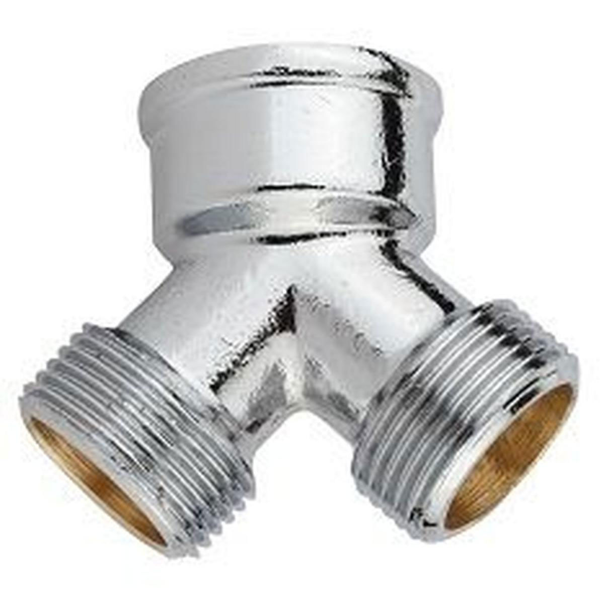 Kirchhoff 2-Wege-Verteiler ¾ IG x ¾ AG Messing verchromt Kirchhoff 2-Wege-Verteiler ¾ IG x ¾ AG Messing verchromt