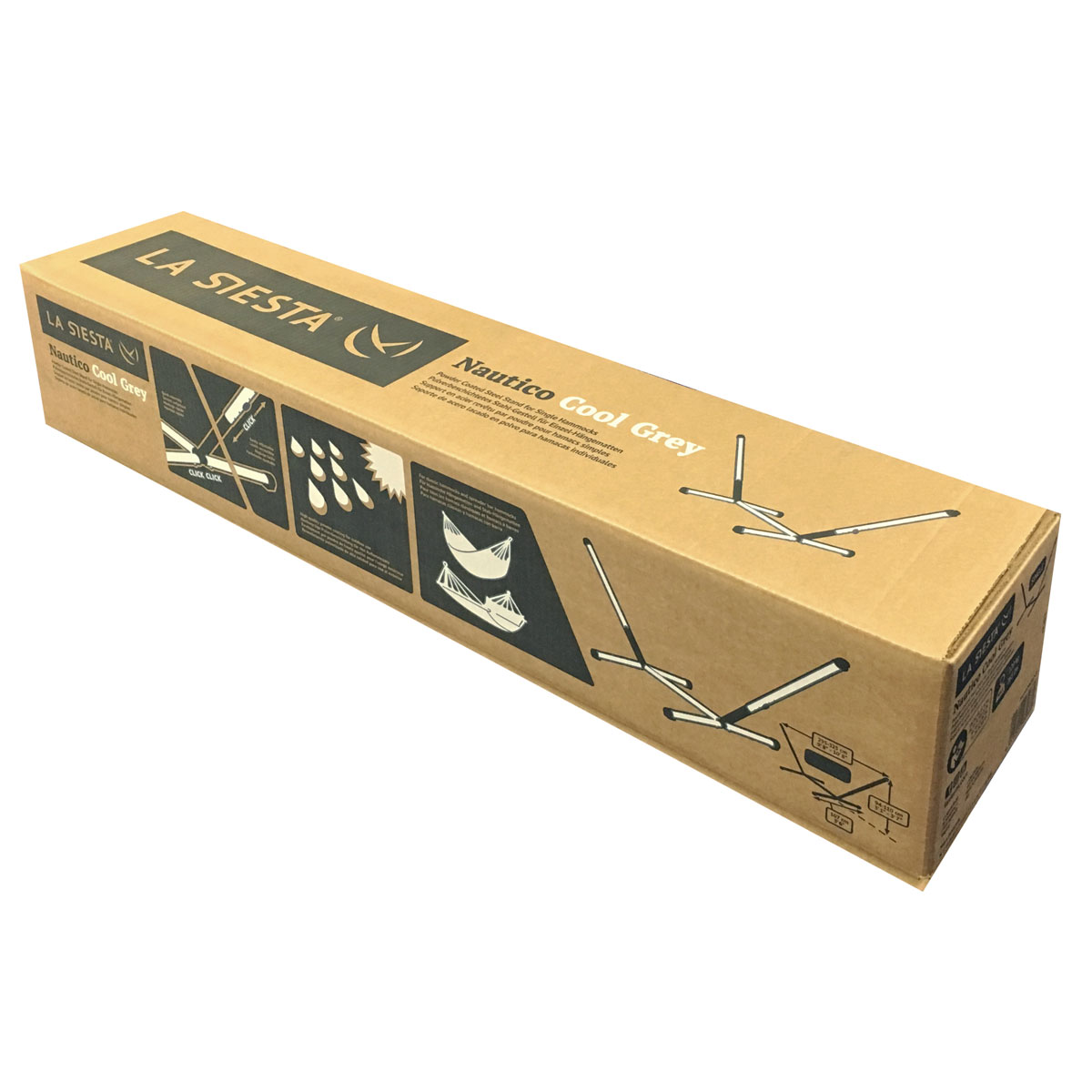 La Siesta Hängemattengestell Nautico Cool Grey pulverbeschichtestes Stahl für Einzelhängematten Bild 4