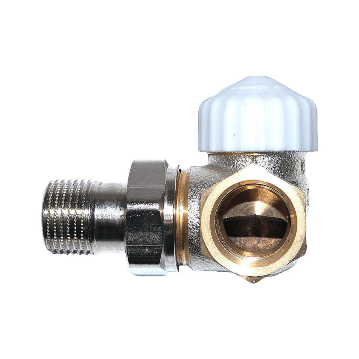 Heimeier Winkelthermostatventil V-Exakt II 1/2" rechts vernickelt