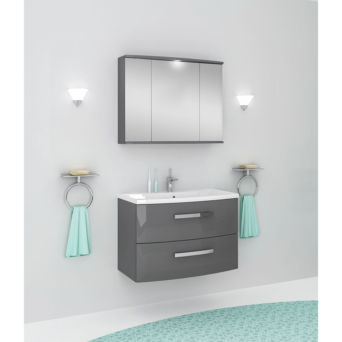 Spiegelschrank Olivia anthrazit