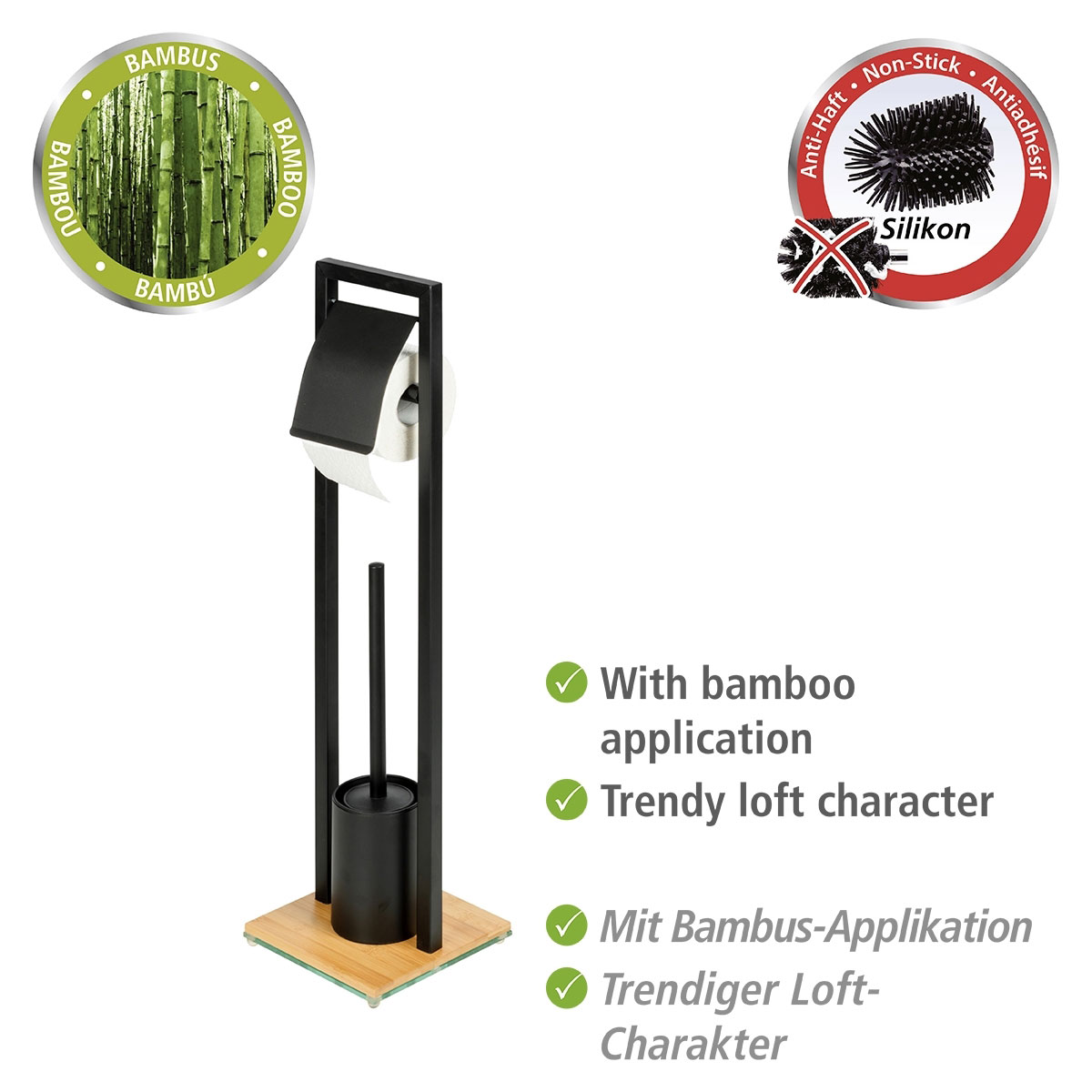 Wenko WC-Bürstenhalter Bambusa Bild 3