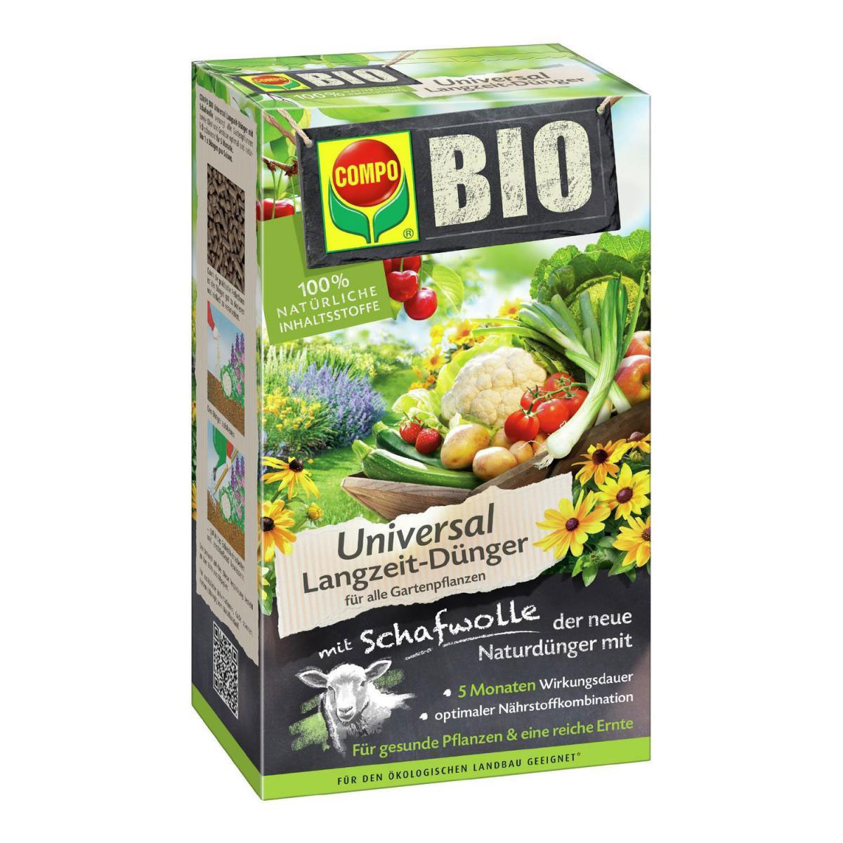 Compo BIO Universal Langzeit-Dünger mit Schafwolle 2 kg Bild 1