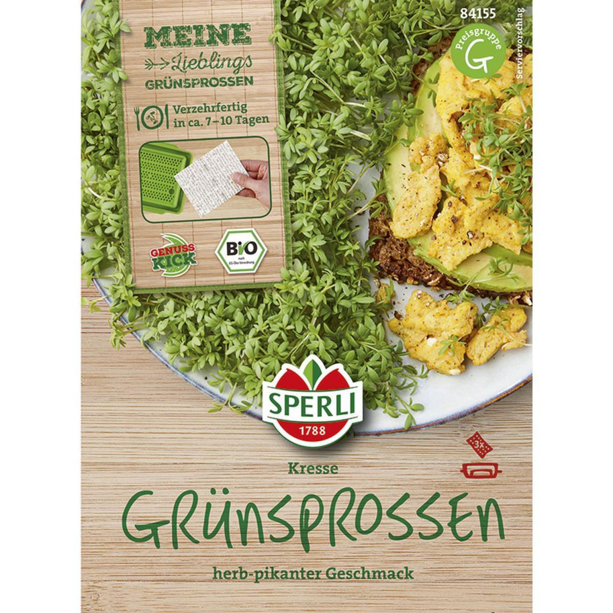 BIO Kresse für Micro Green Anzuchtset Nachfüllpads