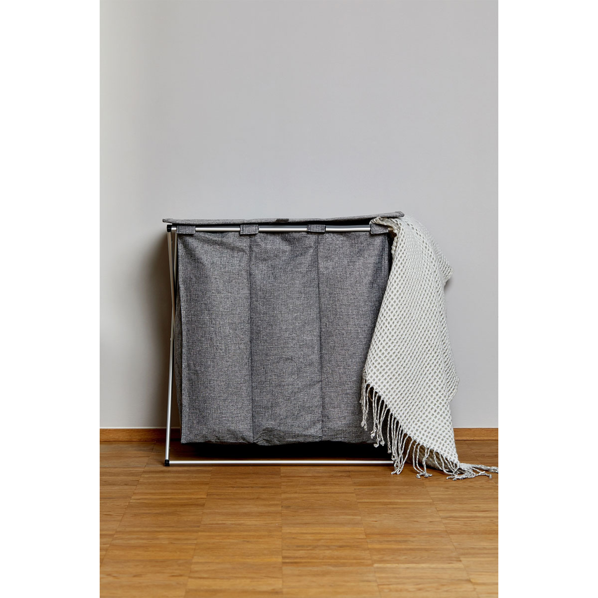 Wenko  Wäschesammler Trio Top Grau meliert Wäschekorb 118 l Bild 7