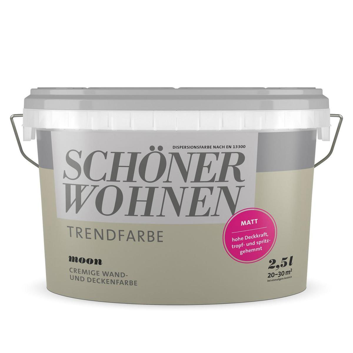 Schöner Wohnen Farbe Trendfarbe Moon Matt 2,5 L