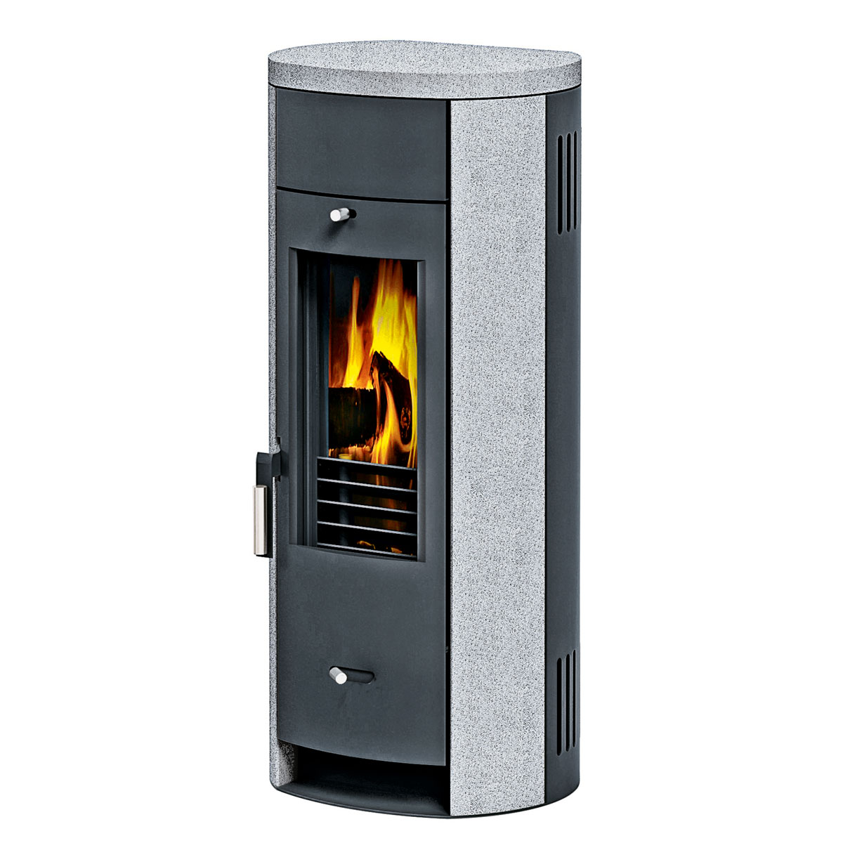 Kaminofen Alaska 2.0 5,5kWGranit, Anschl. hinten 120mm