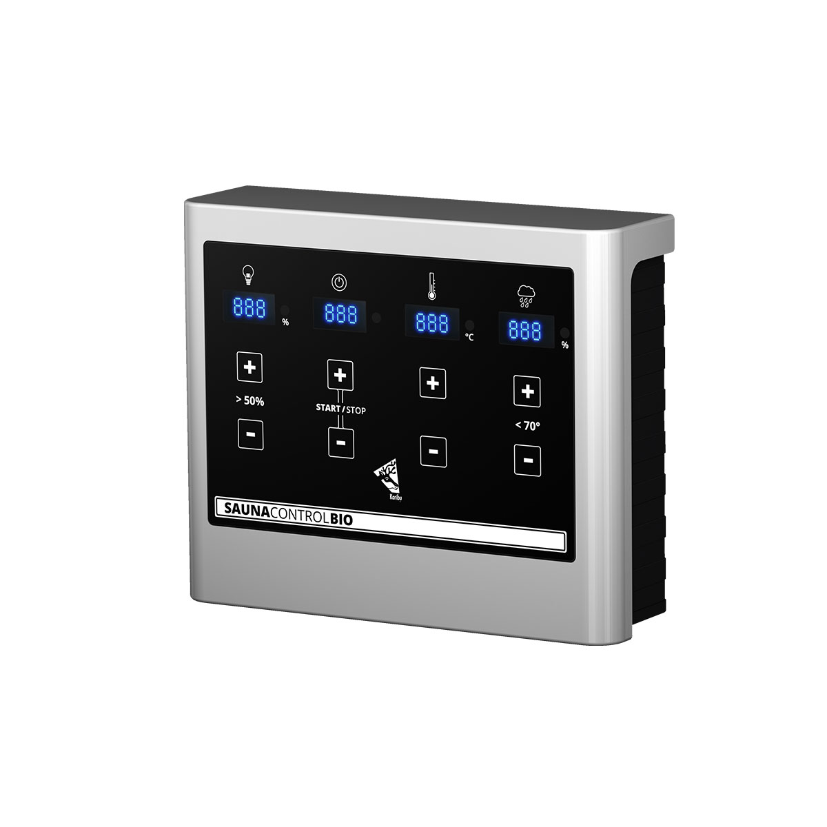 Karibu Sauna Alcinda 2 naturbelassen Bio externe Steuerung ohne Dachkranz Bild 6