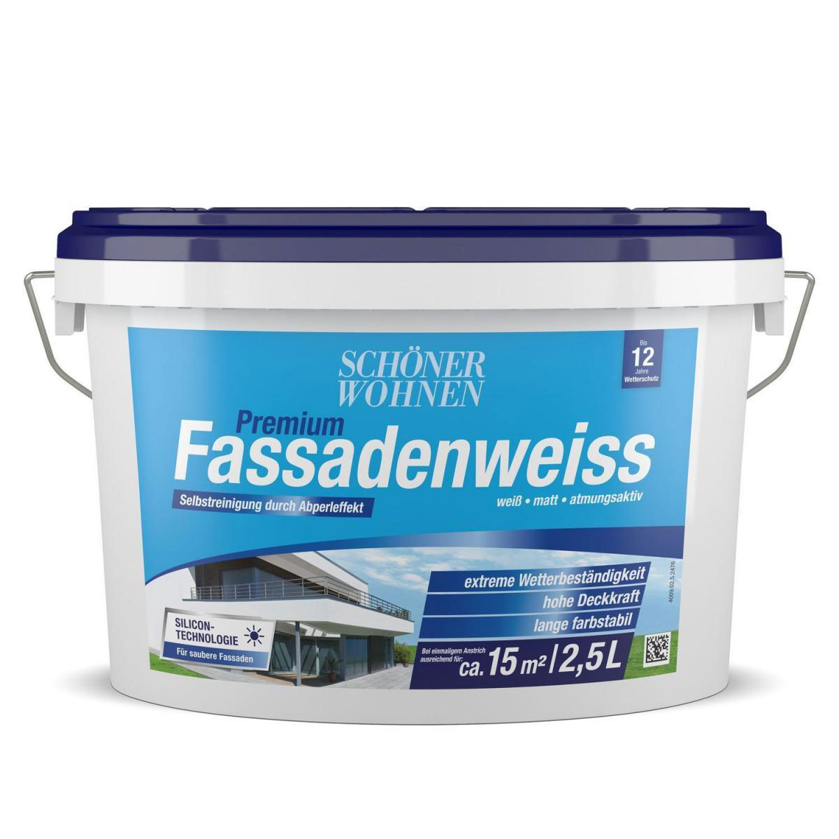 Schöner Wohnen Farbe Silicon-Fassadenweiß 2,5 L