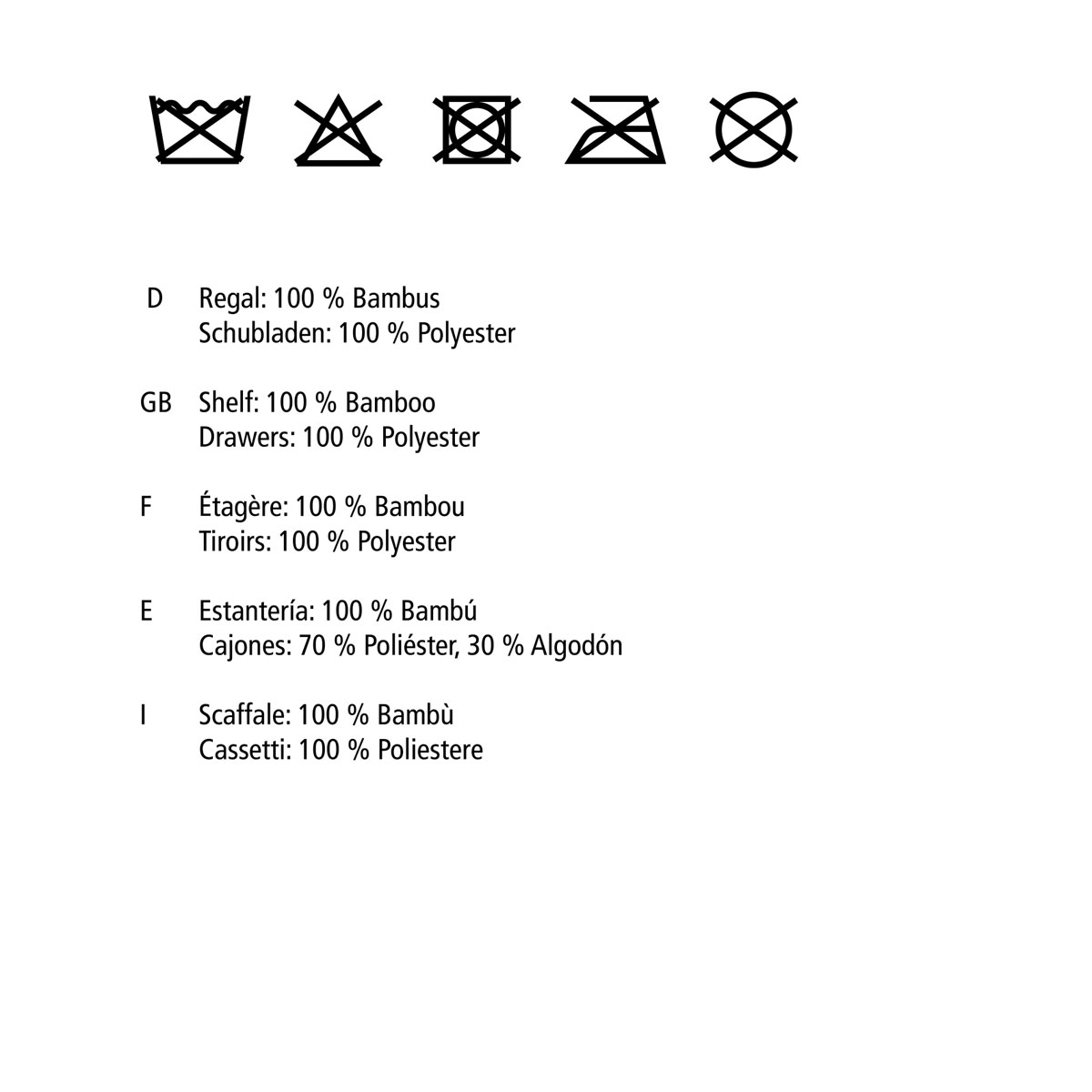Wenko  Regal Bahari aus Bambus mit 2 Schubladen Wäscheregal aus Bambus Bild 6