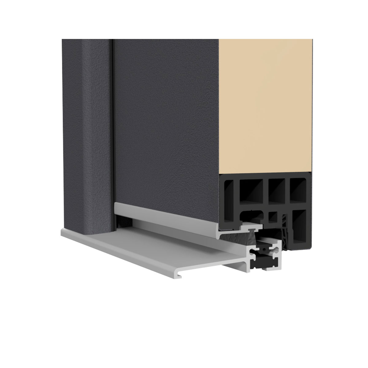 SplenDoor  Premium-Haustür Passivedoor Malmo RC2 energiesparend einbruchsicher anthrazit 110 x 210 cm rechts Bild 7