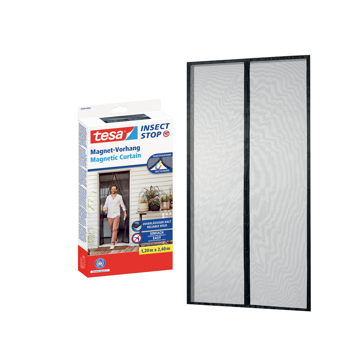 Fliegengitter Anklips-Rahmen für bodentiefe Fenster 1,20 x 2,40m Bild 2