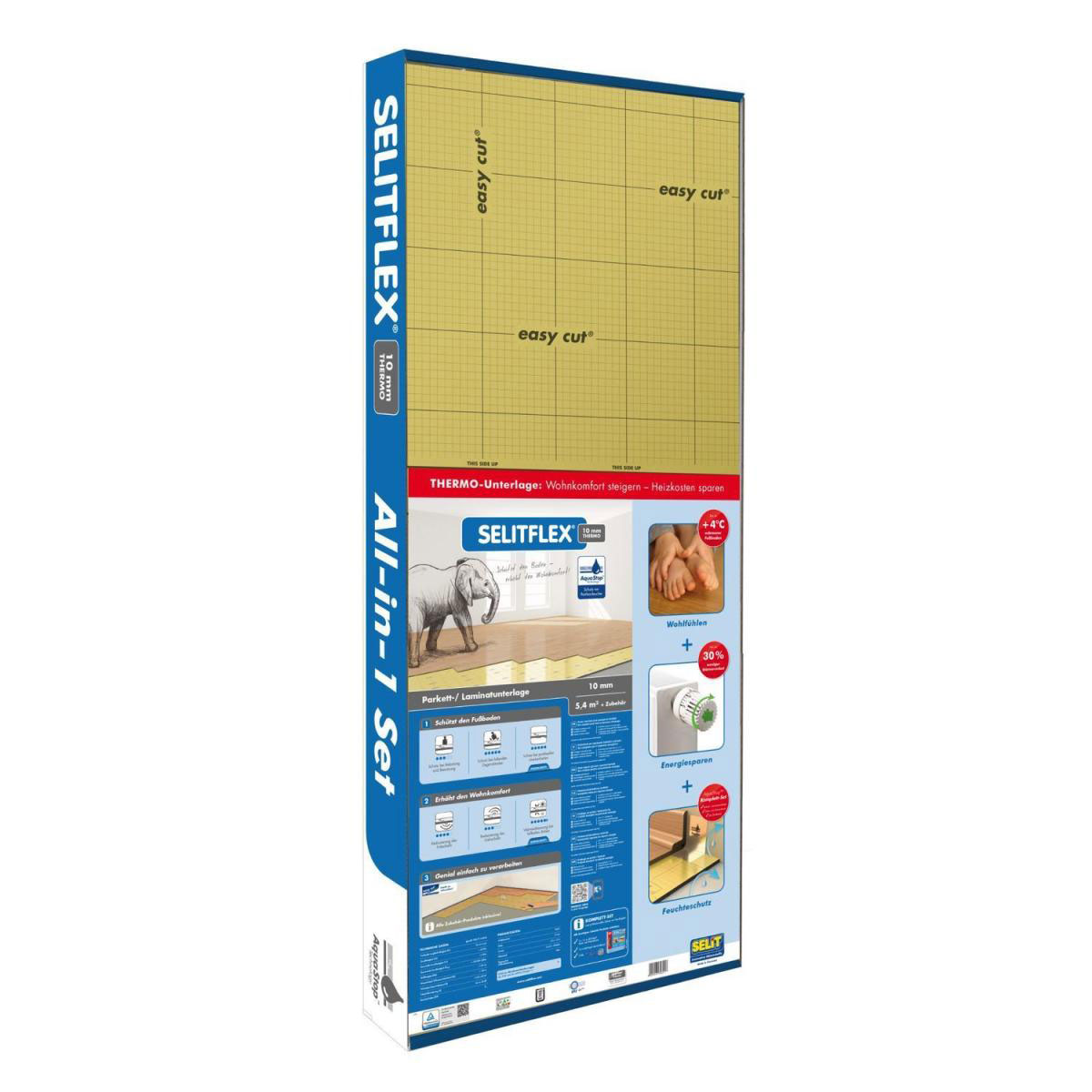 Selit FLEX Dämmunterlage THERMO 10 mm zur idealen Wärmedämmung fußkalter Böden