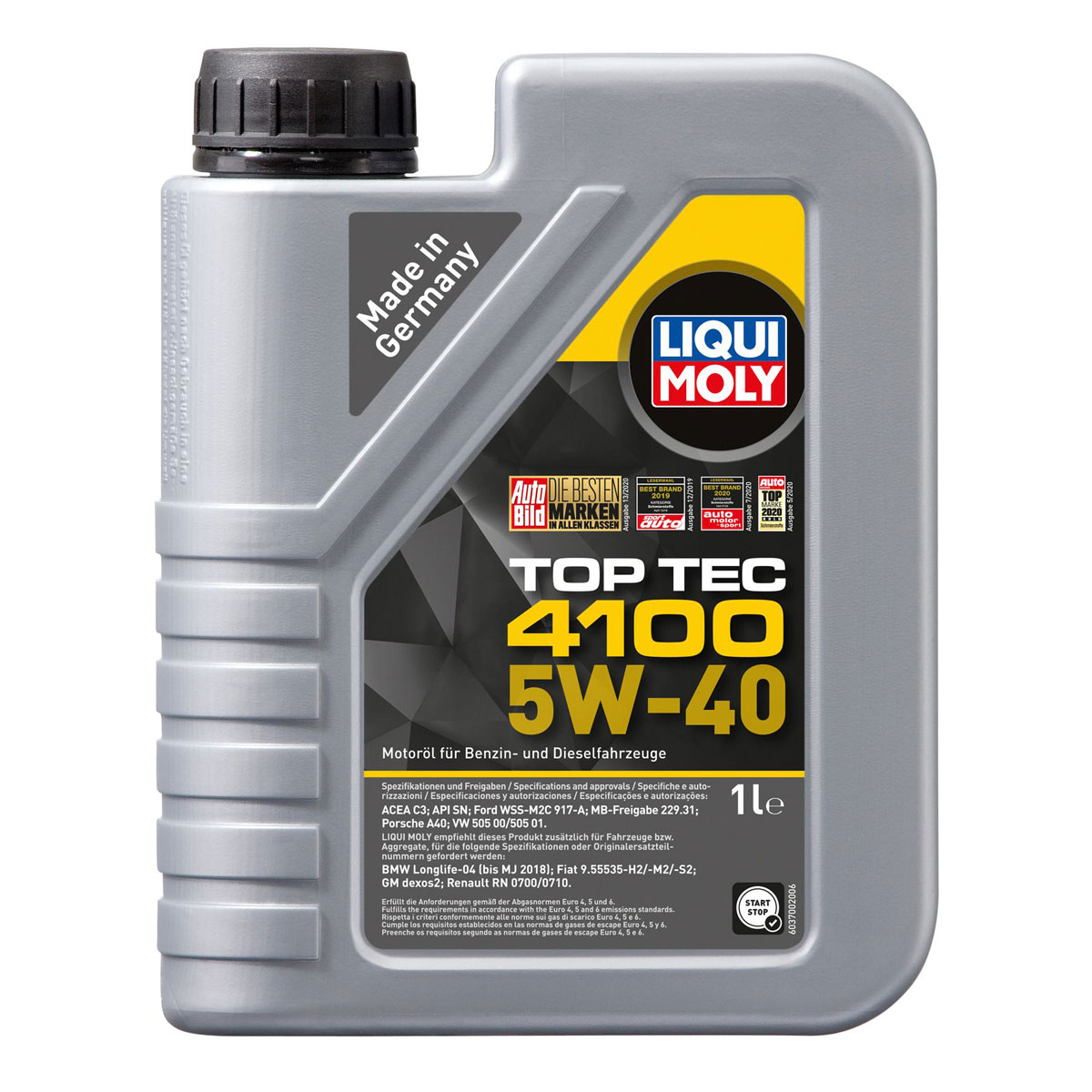 Liqui Moly Leichtlauf-Motor-Öl Top Tec 4100 5W-40 1 L