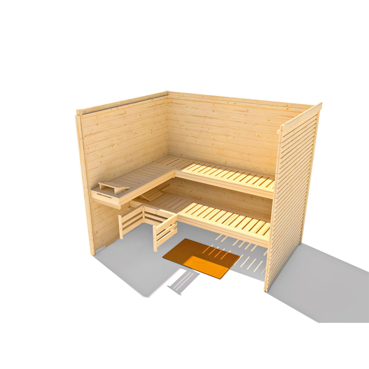 Weka  Premium Massivholz-Sauna Turku Eck Größe 3 Sparset 7,5 kW Bio S Bild 6