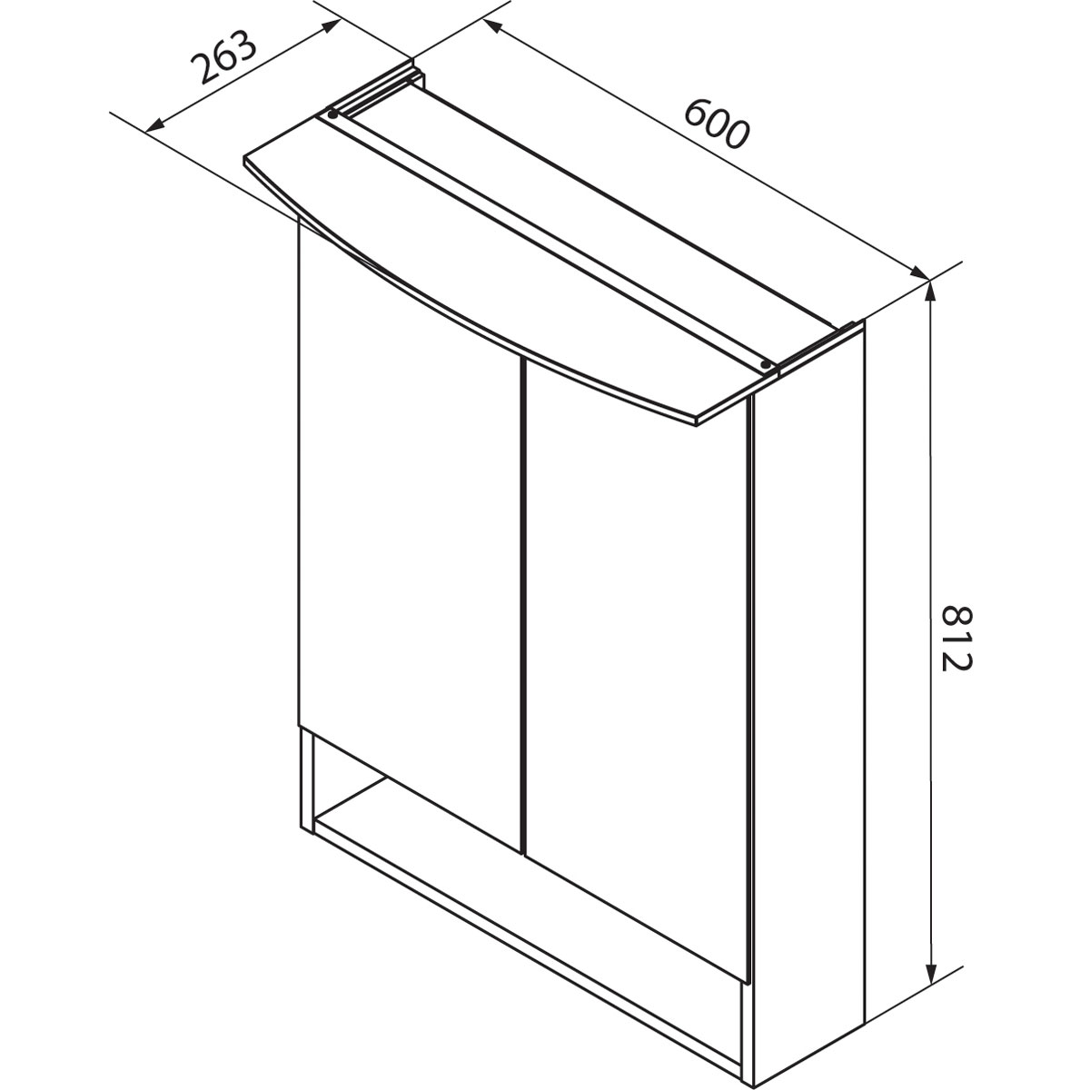 Fackelmann  Spiegelschrank B.Style 600 x 812 x 153 mm Weiß LED Bild 5