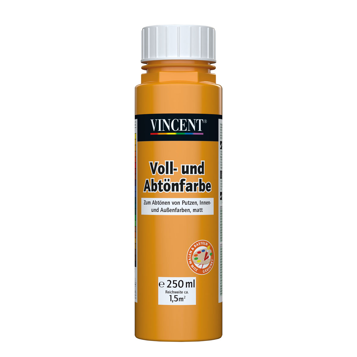 Vincent Voll- und Abtönfarbe mandarine 0,25 L