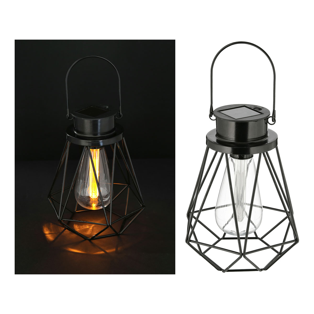 Flector Garten LED-Solar-Laterne 18 cm schwarz