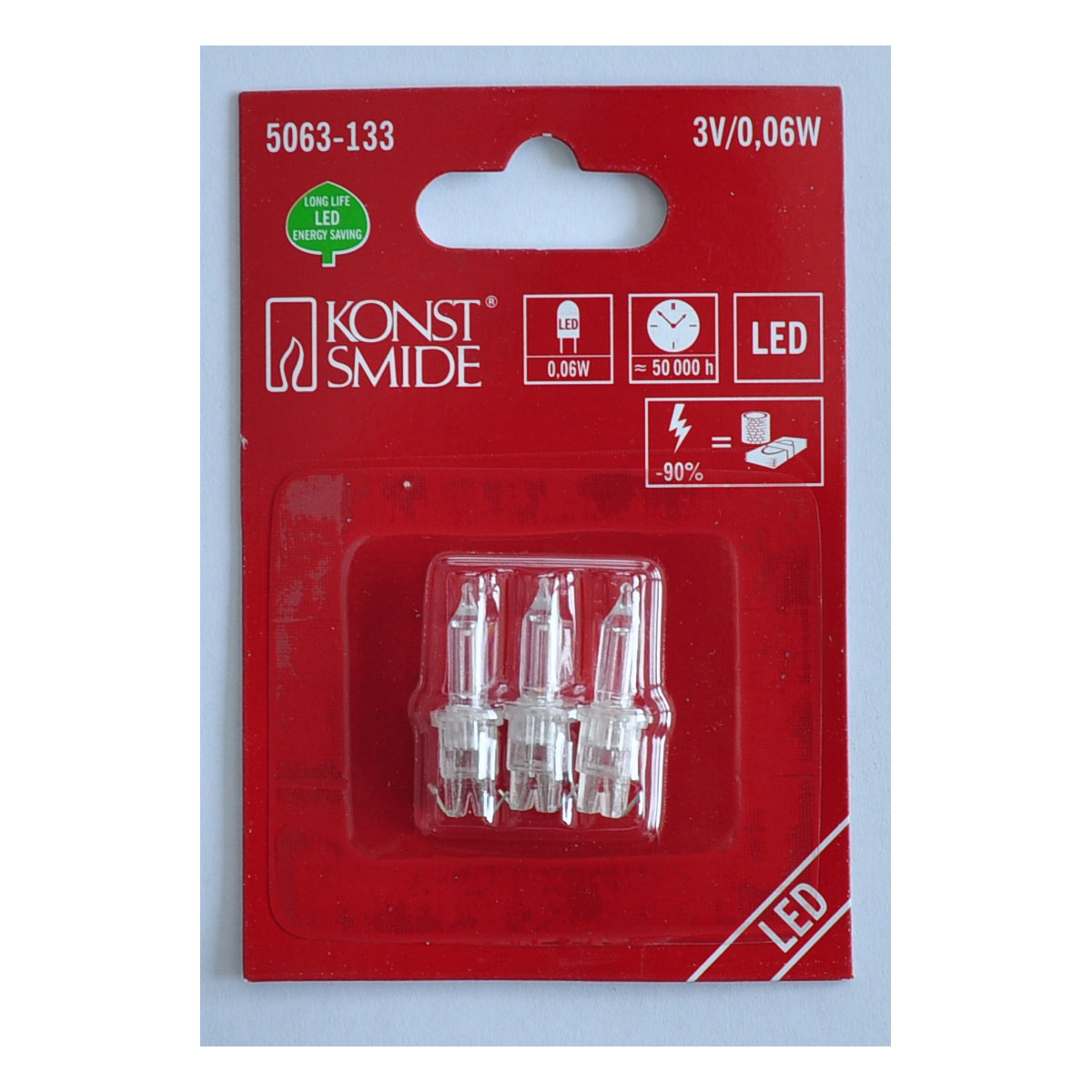 Konstsmide LED-Ersatzbirne Steckfassung transparent 3 Stück warmweiß Bild 2