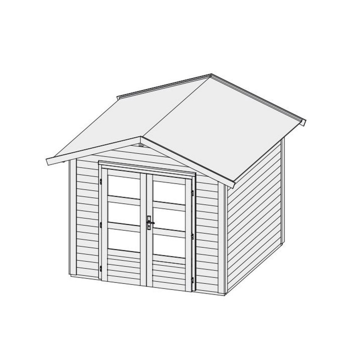 Karibu Gartenhaus Talkau 4 terragrau Bild 5