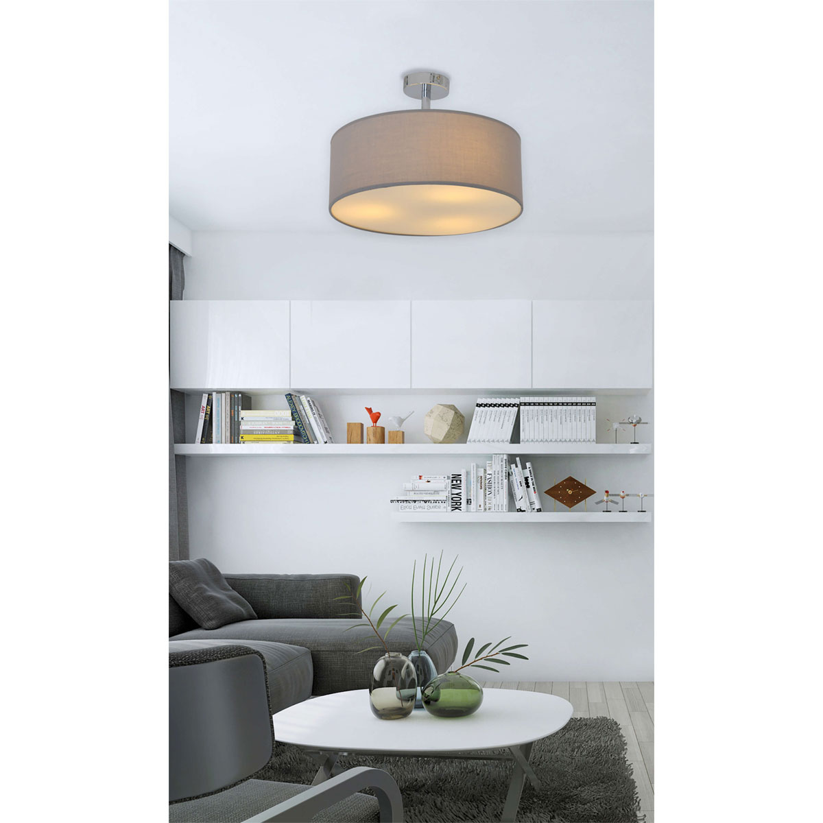 näve  Deckenleuchte New York grau Textil Bild 7