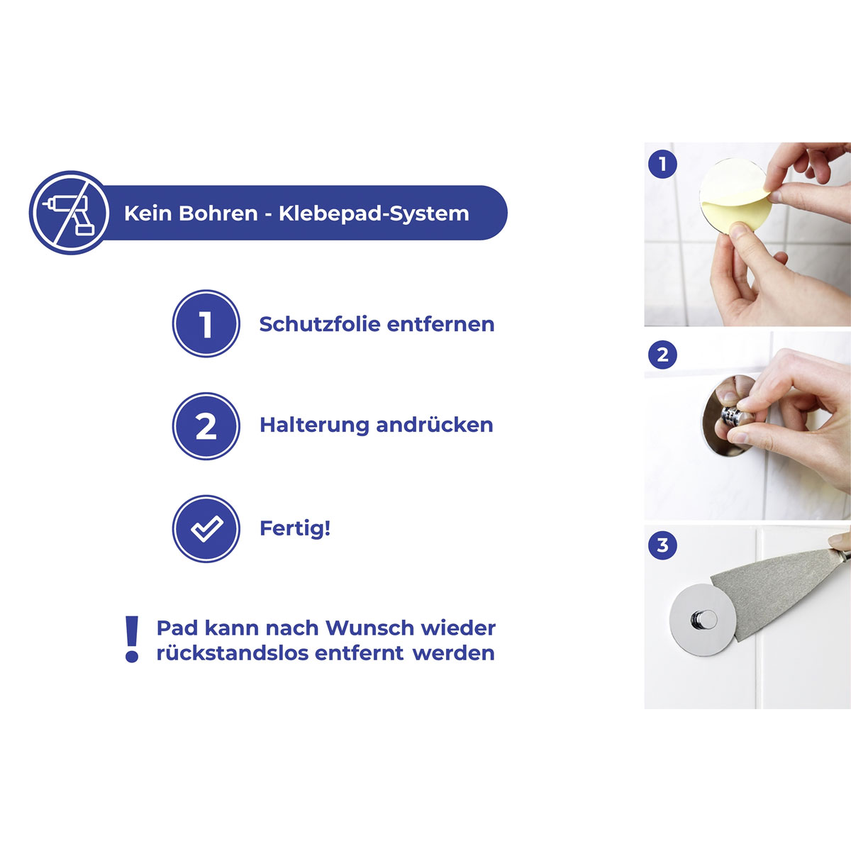 Wenko  Badezimmerwischer Terni Plus Duschabzieher mit Turbo-Loc Wandbefestigung zum Ankleben Bild 7