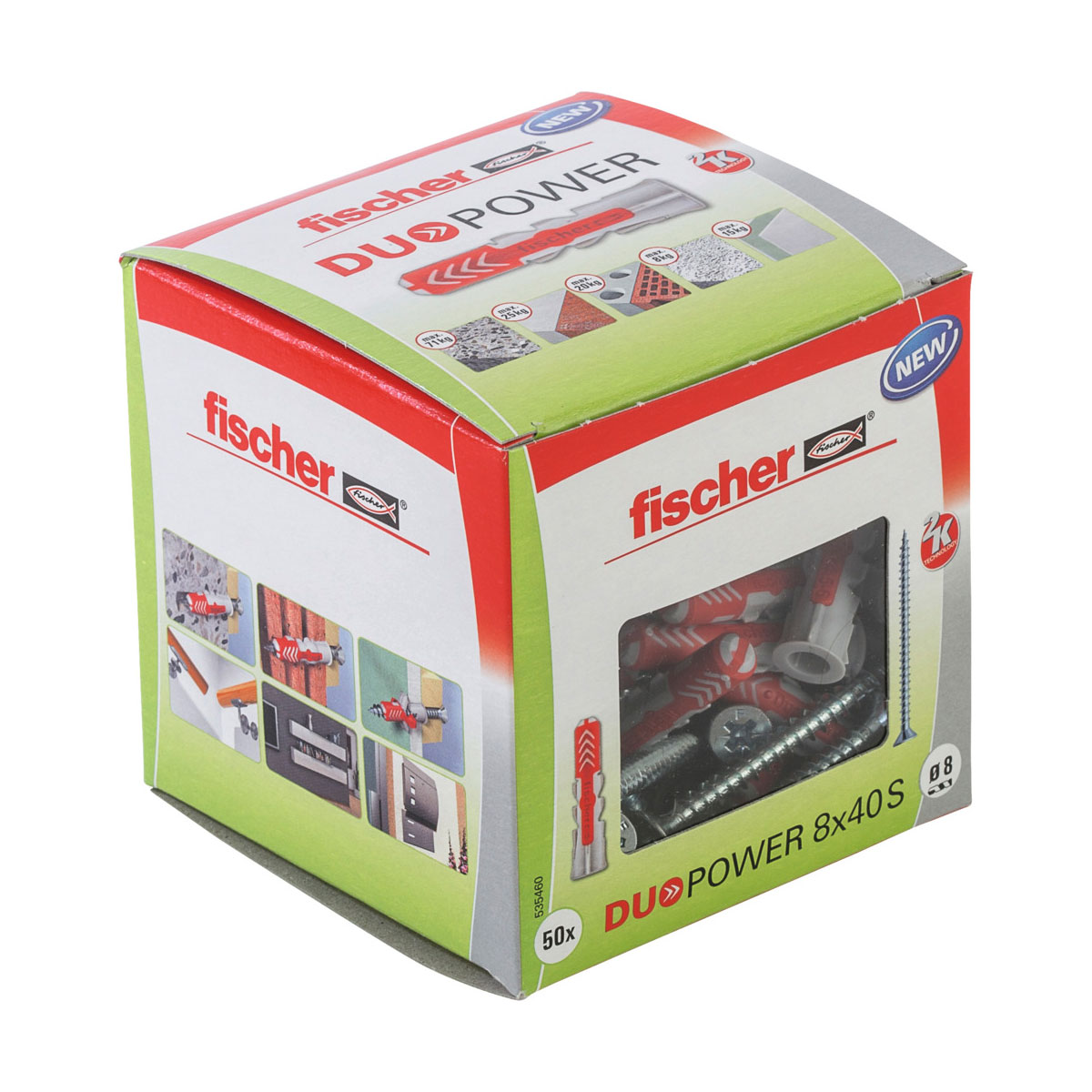 Fischer  Dübel DuoPower 8 x 40 mm mit Schraube 50 Stück Bild 1