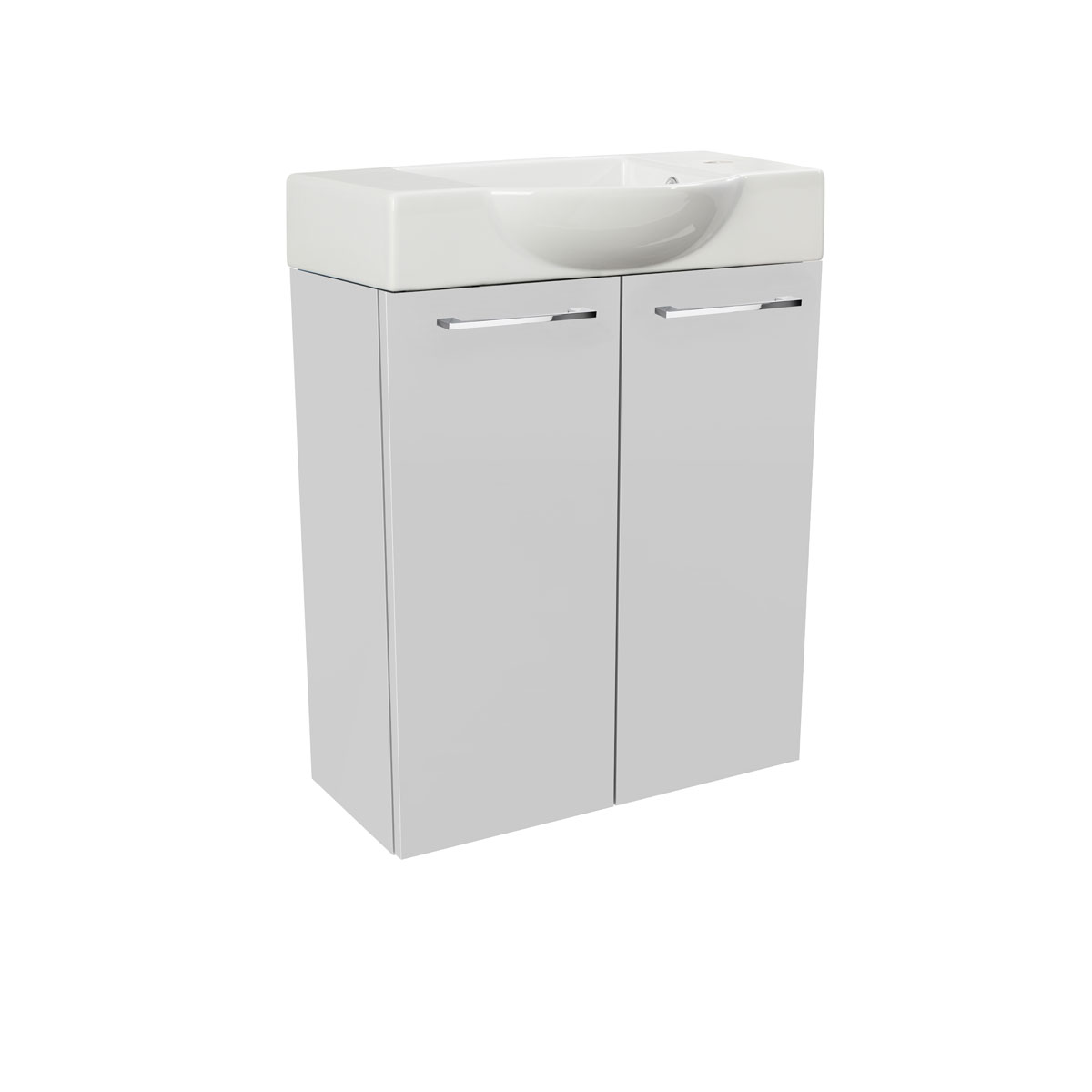 Fackelmann  Gäste-WC Waschtischunterschrank SBC 520 x 600 x 243 mm Weiß Bild 4
