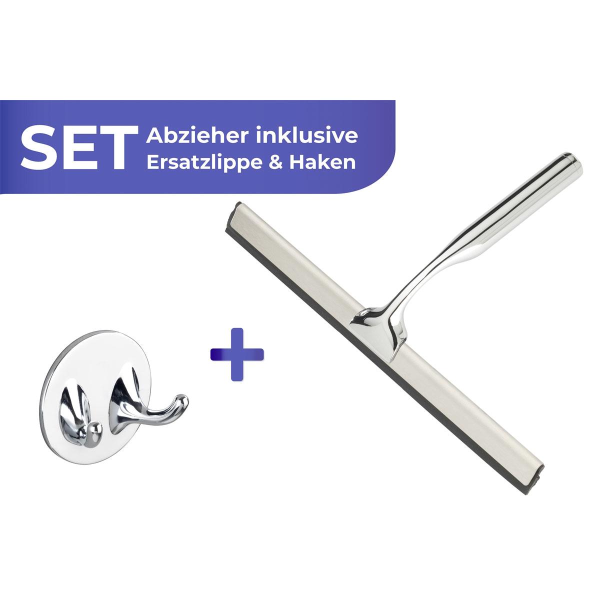 Wenko  Badezimmerwischer Terni Plus Duschabzieher mit Turbo-Loc Wandbefestigung zum Ankleben Bild 2