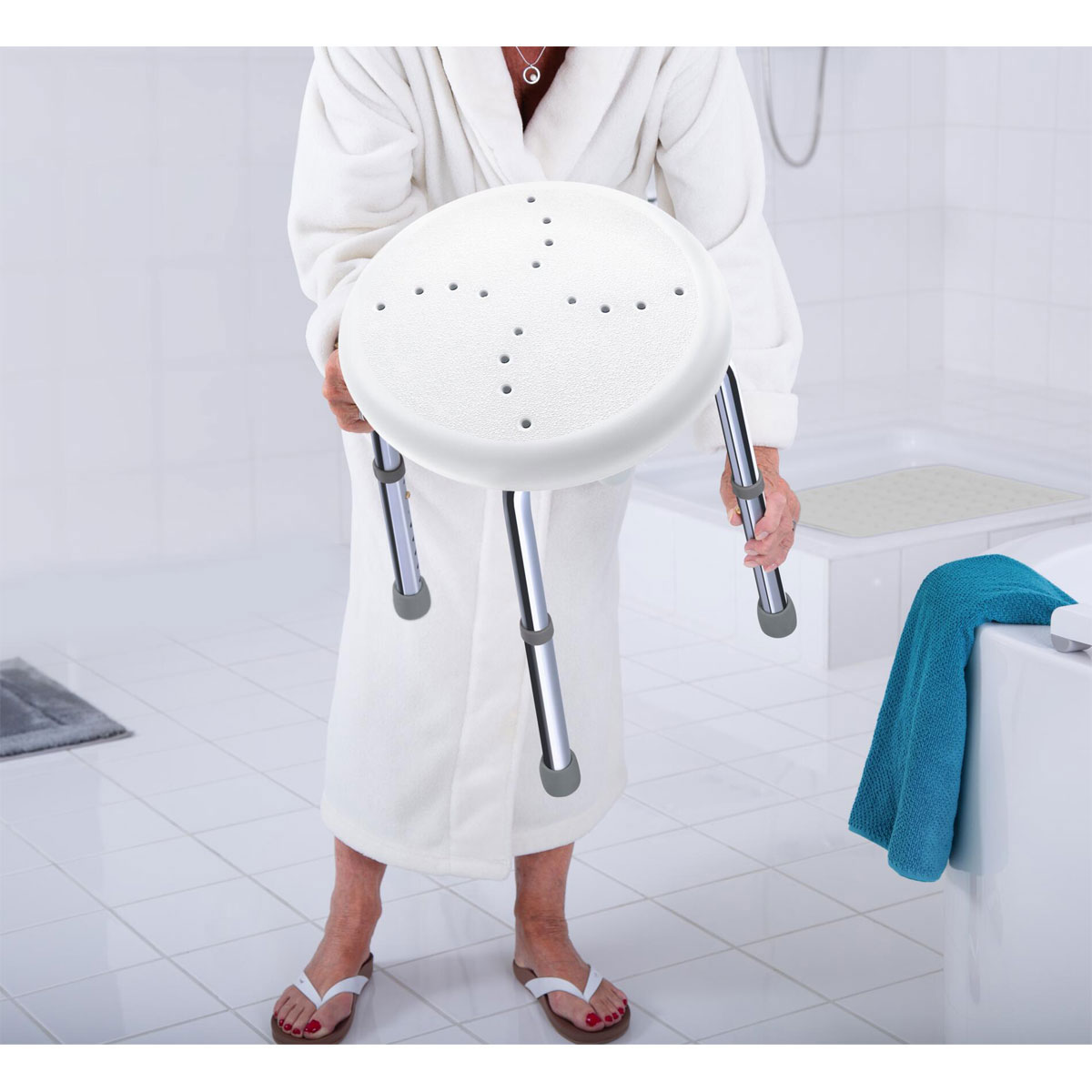 Ridder  Bad-Hocker höhenverstellbar Go weiß Bild 2