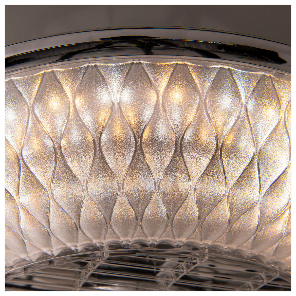 Naeve LED DL Viento Metall/KSklar/transparent LxBxH 55x55x20cm Bild 8