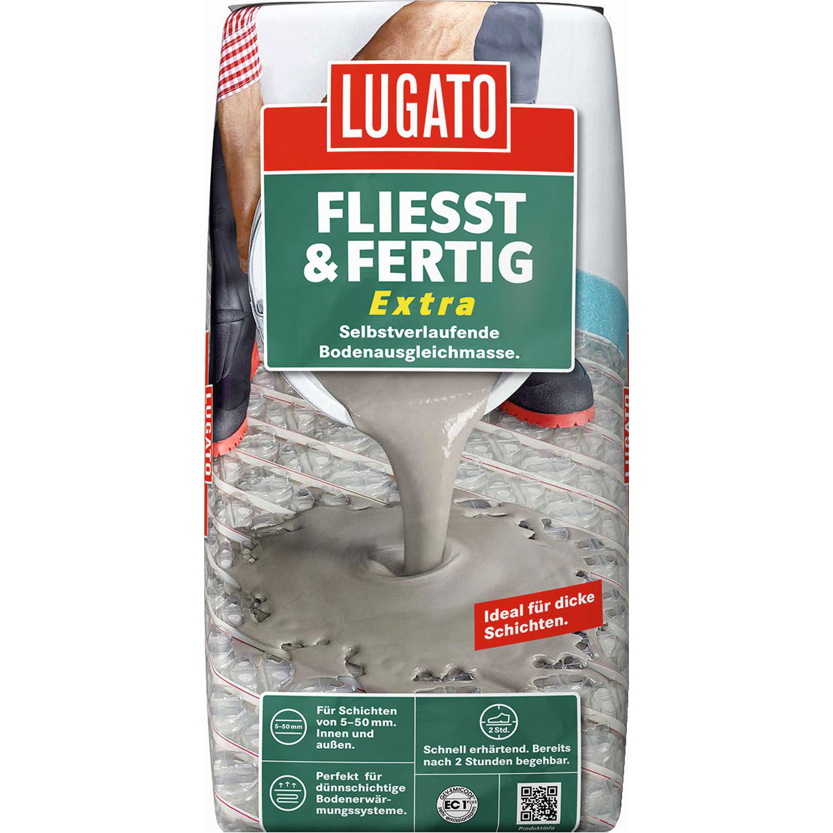 Lugato Ausgleichsmasse Fliesst und Fertig Extra 20 kg