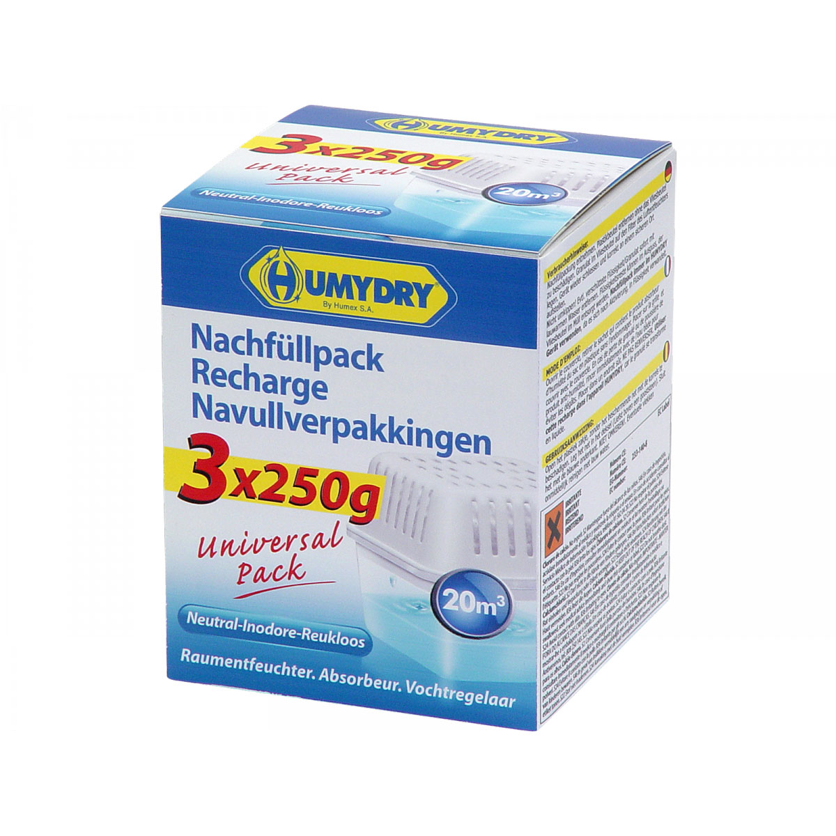 Humydry Raumentfeuchter Nachfüllpack 3 x 250g Humydry Raumentfeuchter Nachfüllpack 3 x 250g