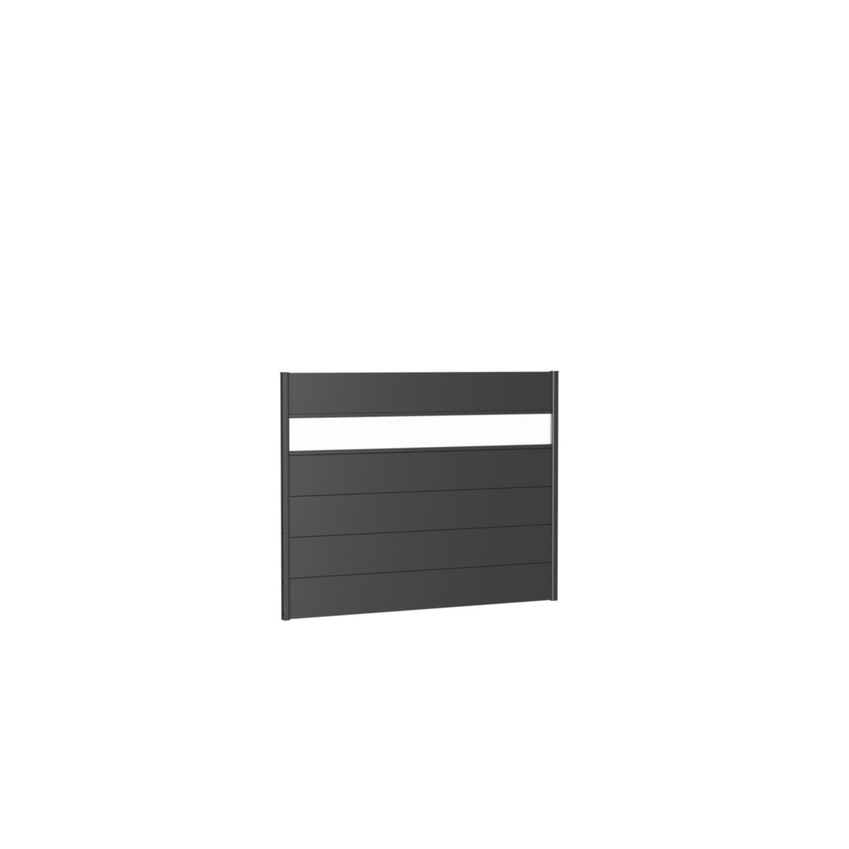 Biohort Wandpaneel für Sichtschutz mit Acrylglas 180x135 dunkelgrau-metallic