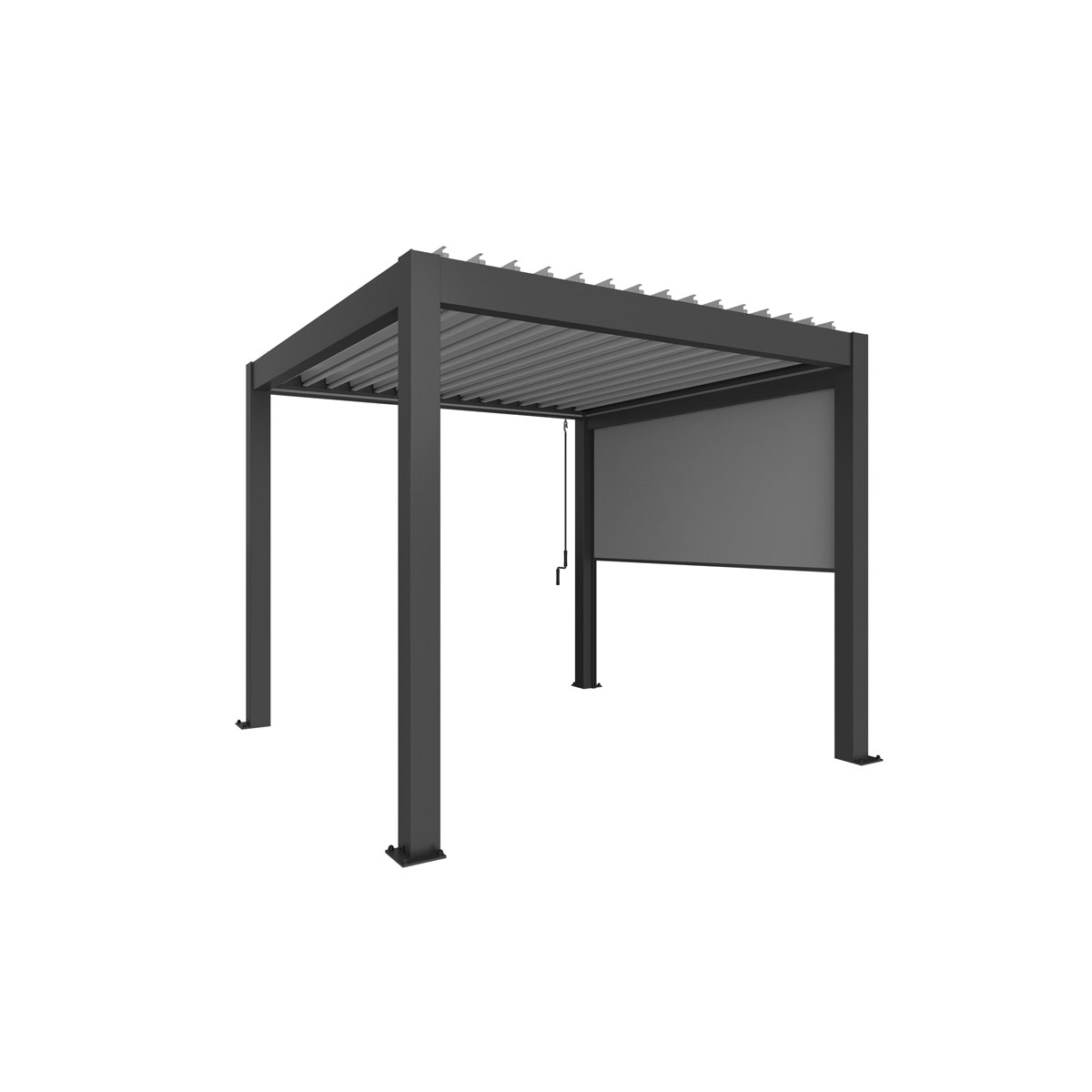 Biohort Sonnenschutzrollo Gr. 3 m dunkelgrau-metallic
