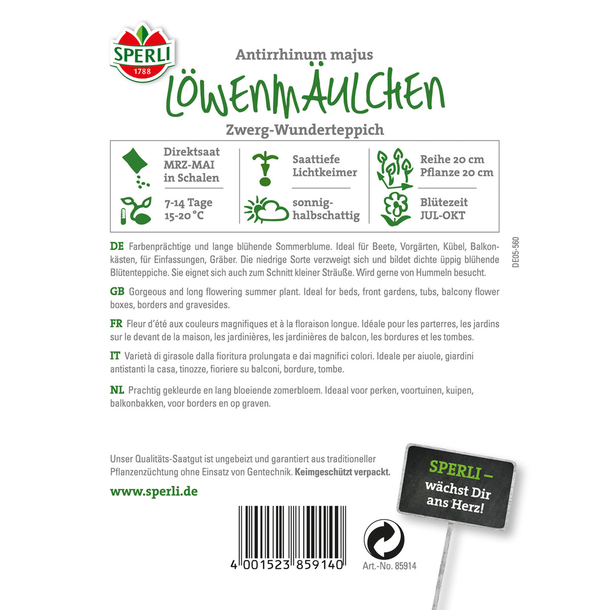 Sperli Löwenmaul Zwerg-Wunderteppich Bild 2